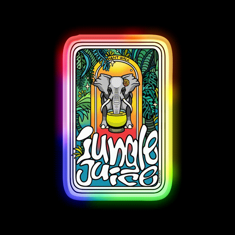 Jungle Juice Cocktail Bar Decor Led Neon Sign Rgb Color - LED neon sign close-up detail