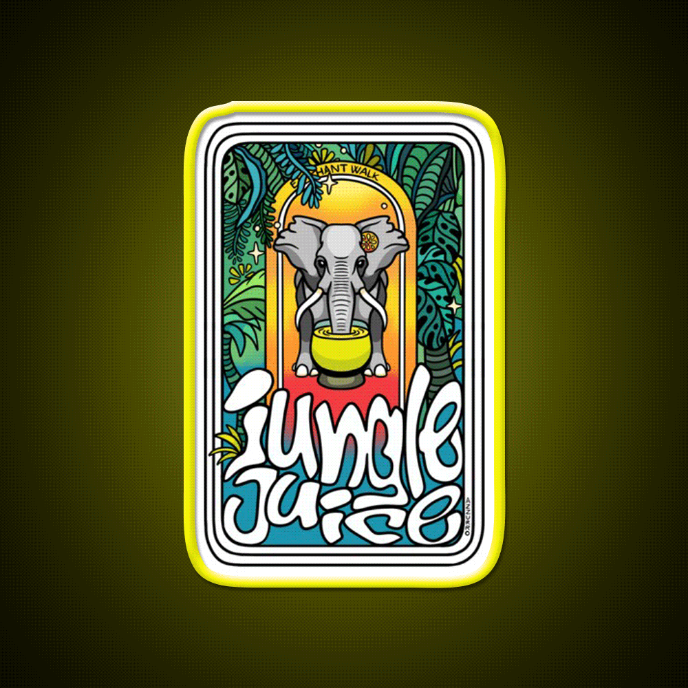 Jungle Juice Cocktail Bar Decor Led Neon Sign Rgb Color - Custom LED neon sign front view