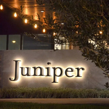 Juniper 3D Backlit Channel Letters Led Light Sign - Shineneon