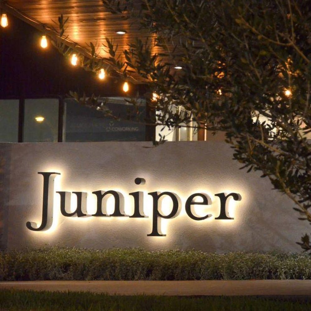 Juniper 3D Backlit Letters Business Metal Led Sign - Shineneon