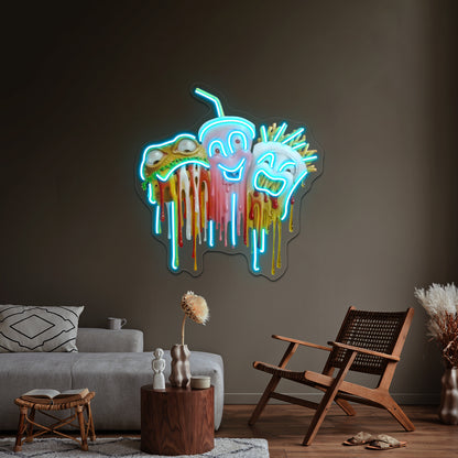 Junk Food Artwork Neon Signs For Sale