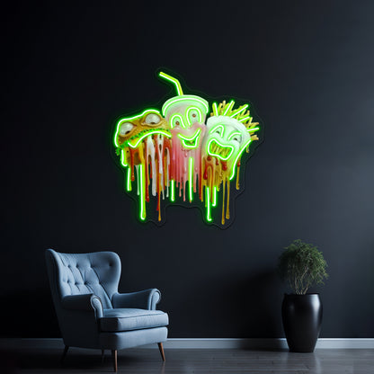 Junk Food Artwork Neon Signs For Sale