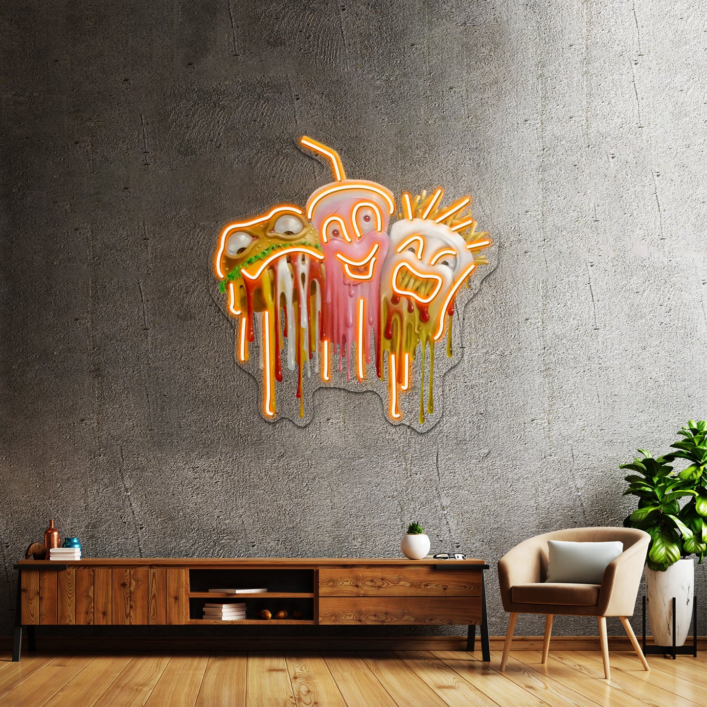 Junk Food Artwork Neon Signs For Sale