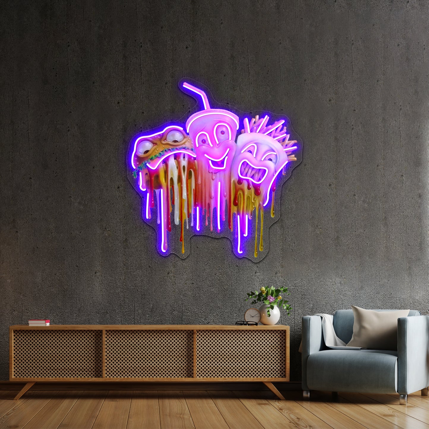 Junk Food Artwork Neon Signs For Sale