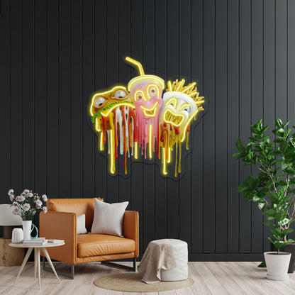 Junk Food Artwork Neon Signs For Sale