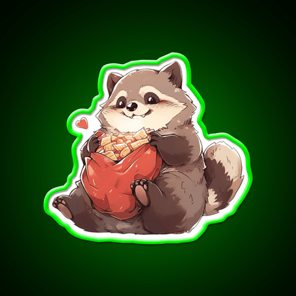 Junk Food Joy Raccoon Snack Food Led Neon Sign Rgb Color - Shineneon