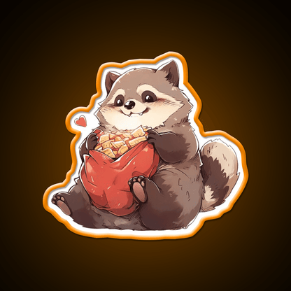 Junk Food Joy Raccoon Snack Food Led Neon Sign Rgb Color - Shineneon