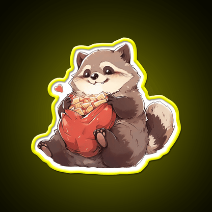 Junk Food Joy Raccoon Snack Food Led Neon Sign Rgb Color - Shineneon