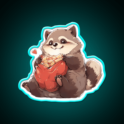 Junk Food Joy Raccoon Snack Food Led Neon Sign Rgb Color - Shineneon