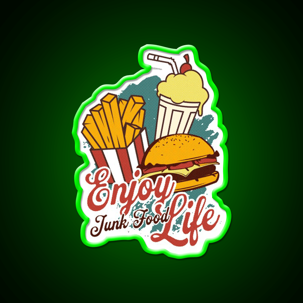 Junk Food Soul Food Fast Food Led Neon Sign For Burger Place Rgb Color - Shineneon