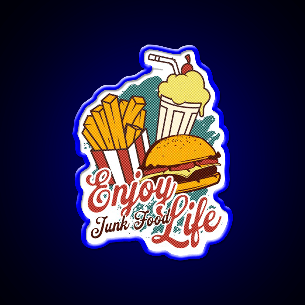 Junk Food Soul Food Fast Food Led Neon Sign For Burger Place Rgb Color - Shineneon