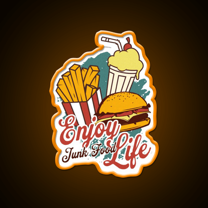 Junk Food Soul Food Fast Food Led Neon Sign For Burger Place Rgb Color - Shineneon