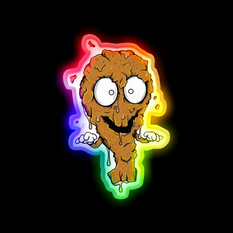 Junkfood Zombie Fried Chicken Fast Food Led Neon Sign For Burger Place Rgb Color