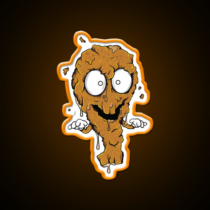 Junkfood Zombie Fried Chicken Fast Food Led Neon Sign For Burger Place Rgb Color