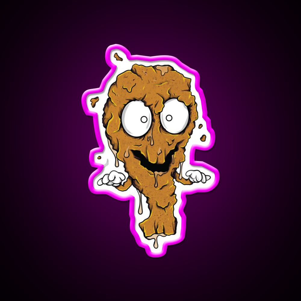 Junkfood Zombie Fried Chicken Fast Food Led Neon Sign For Burger Place Rgb Color