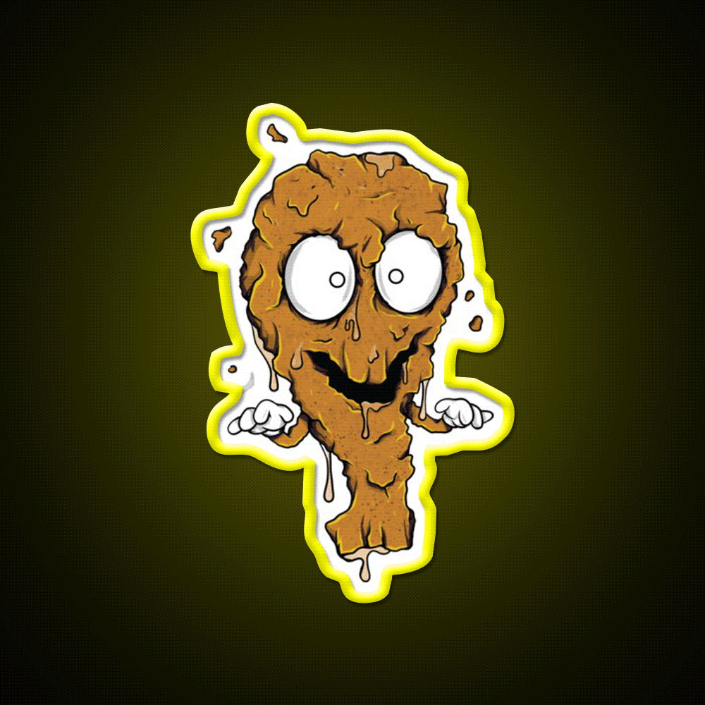 Junkfood Zombie Fried Chicken Fast Food Led Neon Sign For Burger Place Rgb Color