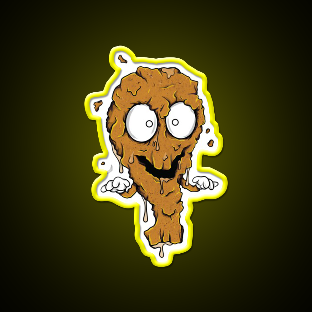 Junkfood Zombie Fried Chicken Fast Food Led Neon Sign For Burger Place Rgb Color