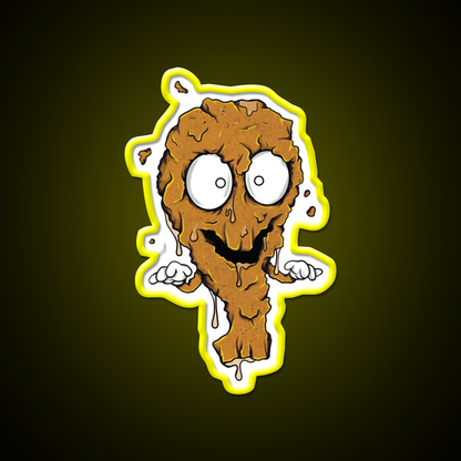 Junkfood Zombie Fried Chicken Fast Food Led Neon Sign For Burger Place Rgb Color