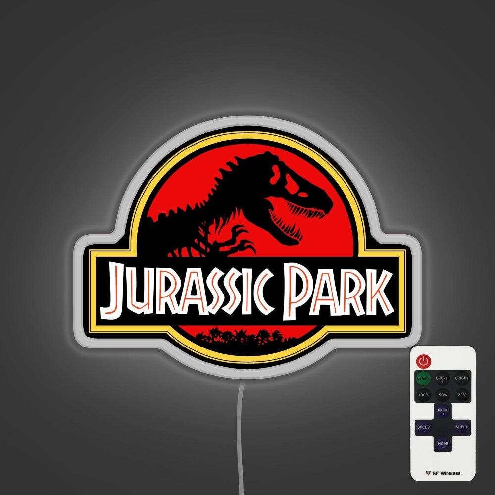Jurassic Park Movie Neon Sign - Size and dimension reference