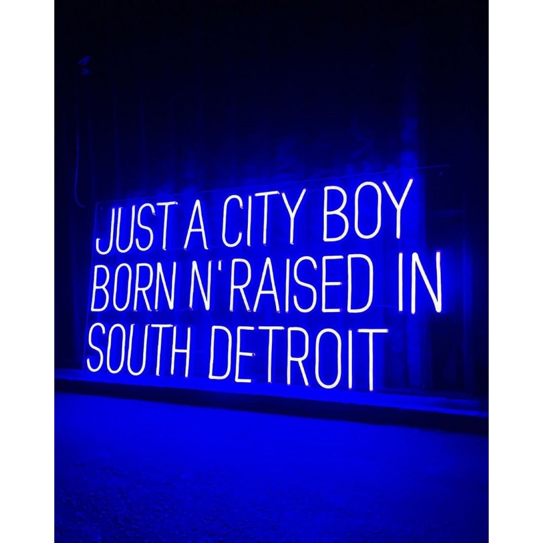 Just A City Boy Born And Raised In South Detroit Led Sign Business Neon Sign - Shineneon
