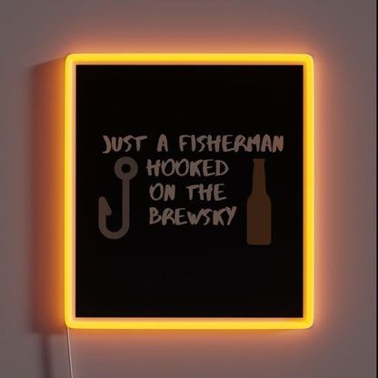 Just A Fisherman Hooked On The Brewsky Rgb Led Neon Sign - Custom LED neon sign front view