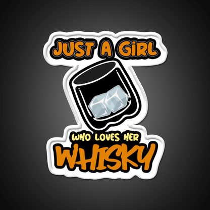 Just A Girl Who Loves Her Whisky Drink Bar Led Neon Sign Rgb Color - Shineneon
