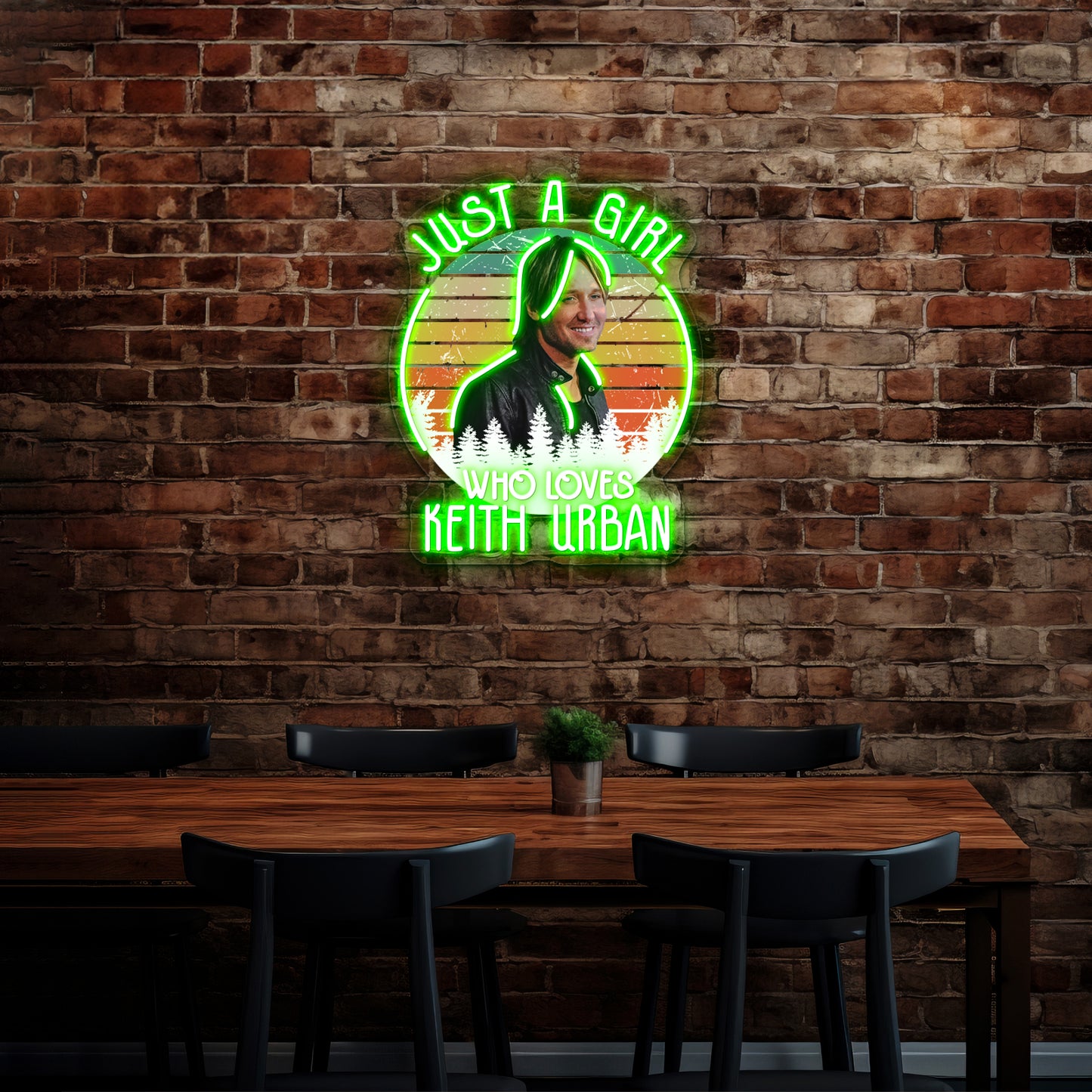 Just A Girl Who Loves Keith Art Urban Artwork Neon Signs For Sale