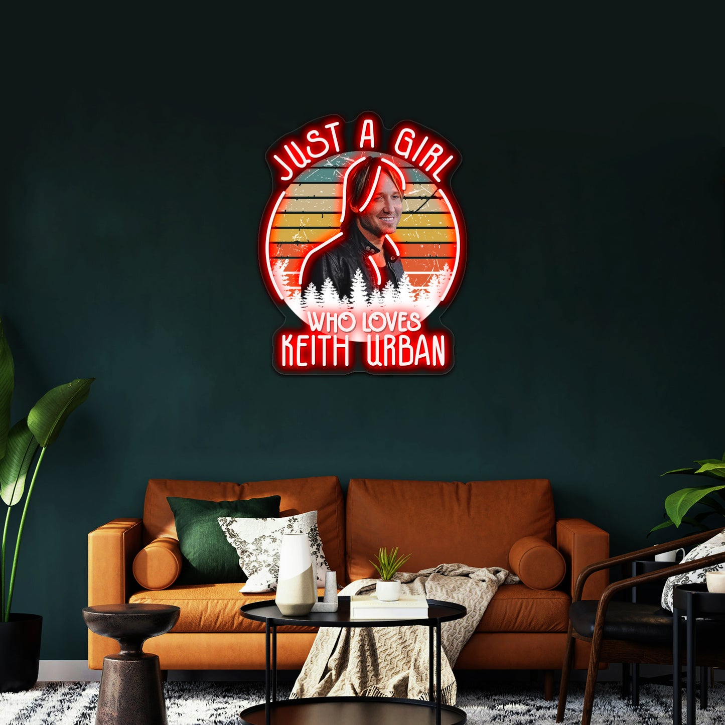 Just A Girl Who Loves Keith Art Urban Artwork Neon Signs For Sale