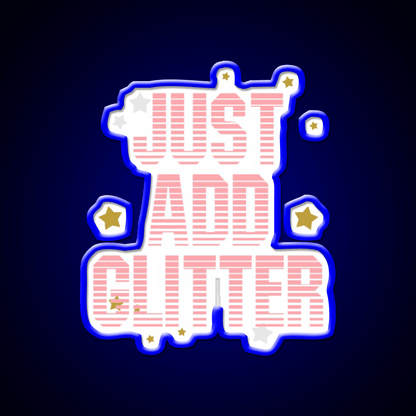 Just Add Glitter Nail Salon Led Neon Sign Rgb Color - Shineneon