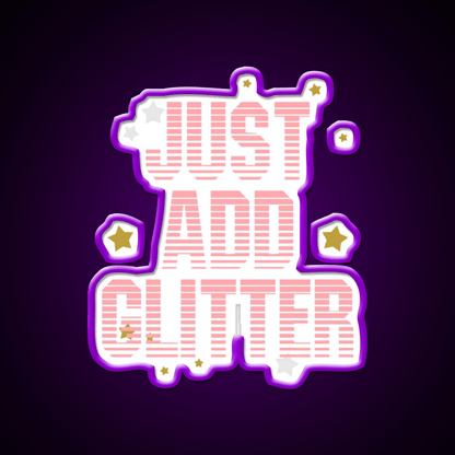 Just Add Glitter Nail Salon Led Neon Sign Rgb Color - Shineneon