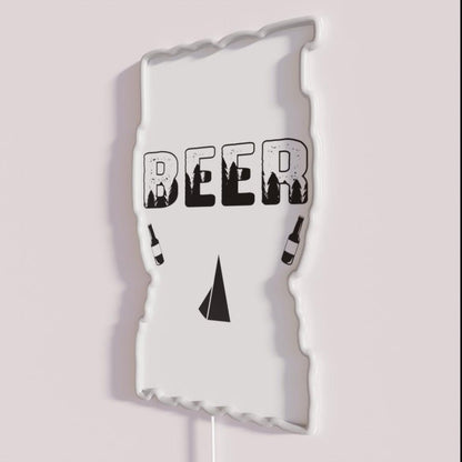 Just Another Beer Drinker Rgb Led Neon Sign - Neon sign mounted on wall in room
