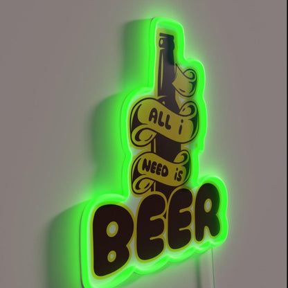 Just Beer Rgb Led Neon Sign - LED neon sign close-up detail