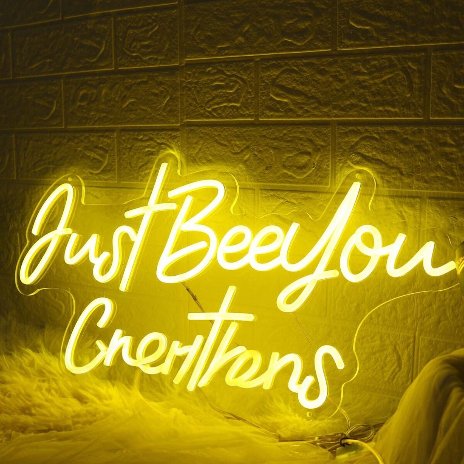 Just Beeyou Creations Yellow Led Neon Sign | Shineneon