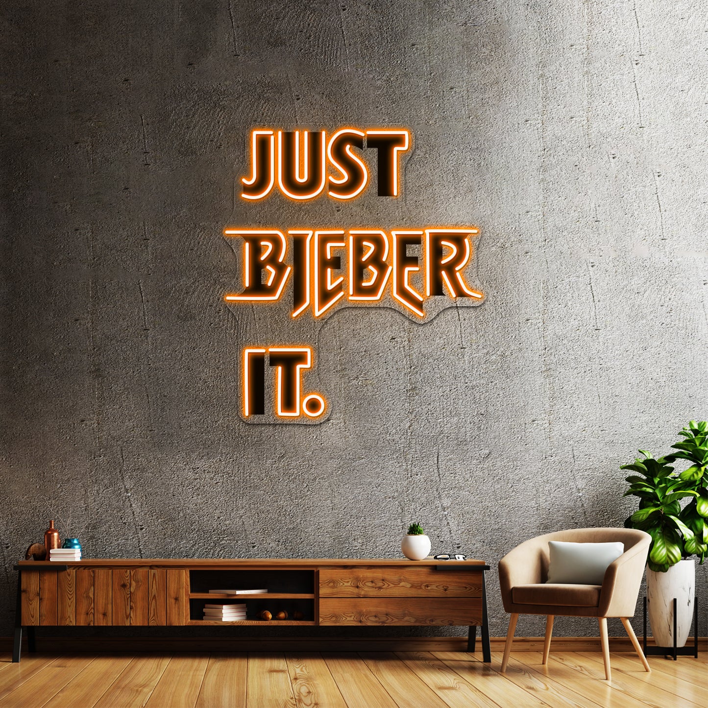 Just Bieber It Artwork Neon Signs For Sale