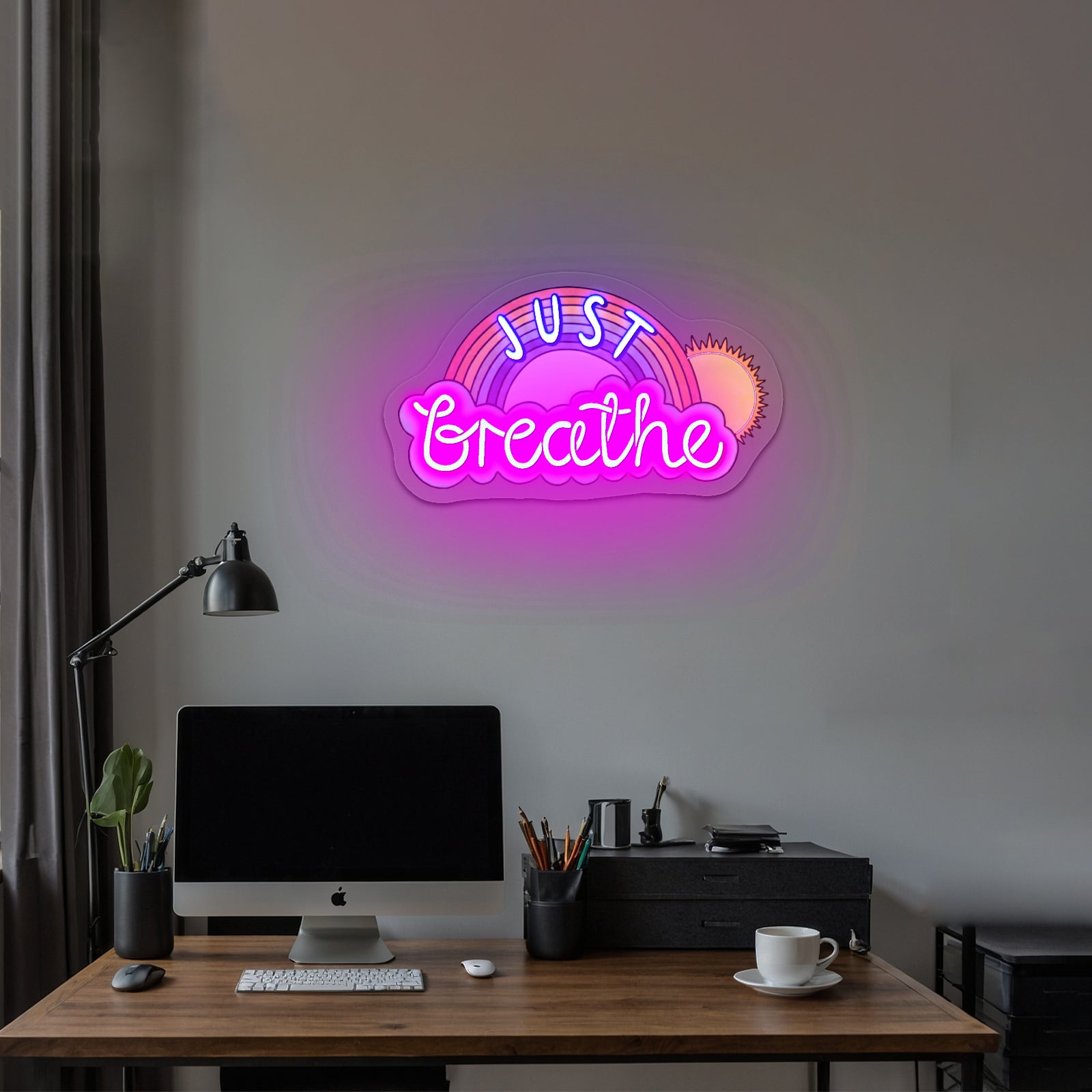Just Breathe Artwork Cheap Neon Signs