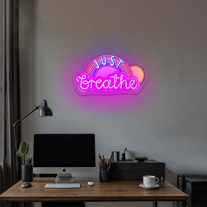 Just Breathe Artwork Cheap Neon Signs