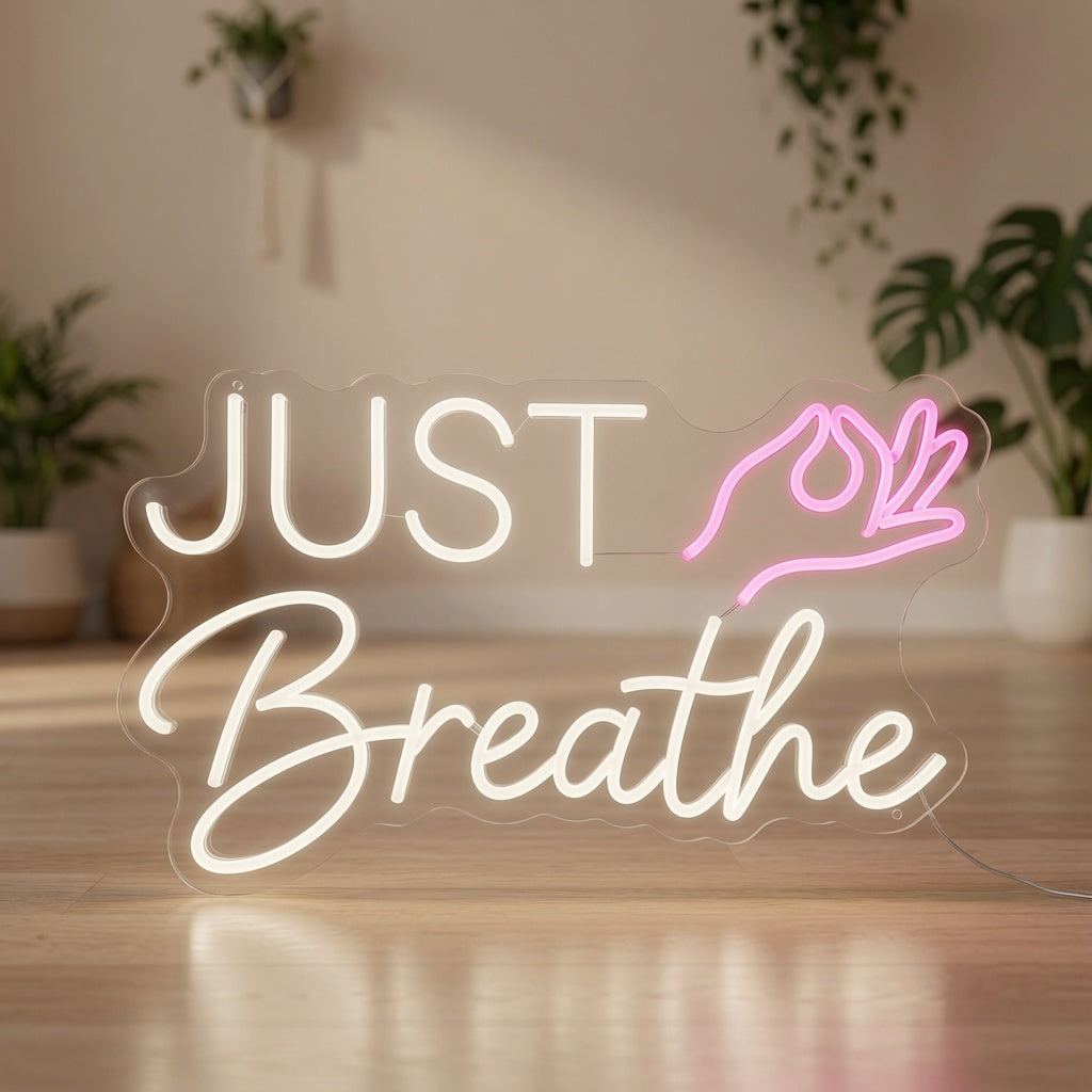 Just Breathe LED Neon Sign Wall Neon Sign - 01 Original Product Image