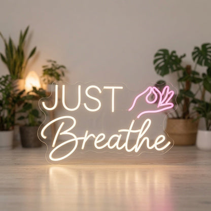 Just Breathe LED Neon Sign Wall Neon Sign - Shineneon