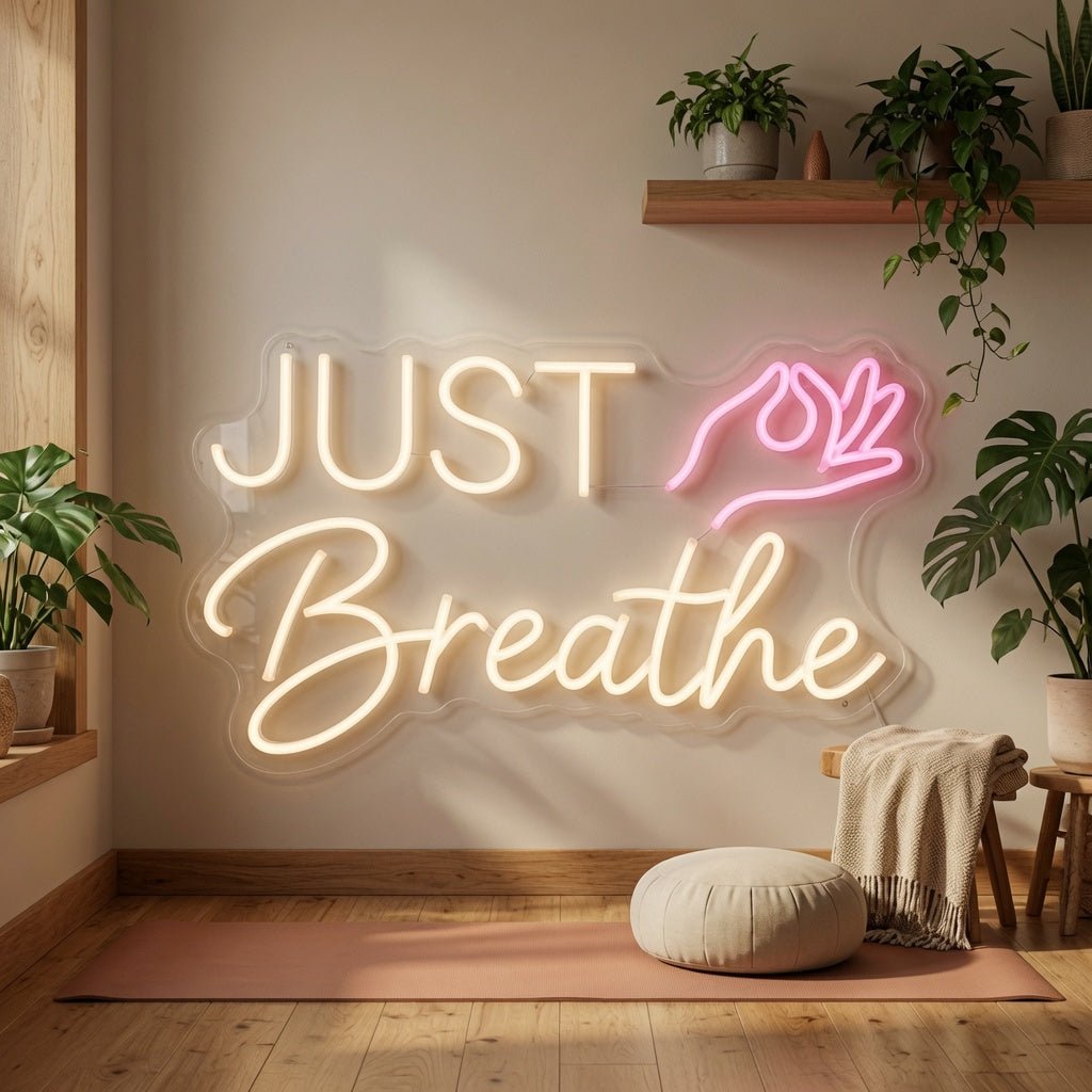 Just Breathe LED Neon Sign Wall Neon Sign - Shineneon