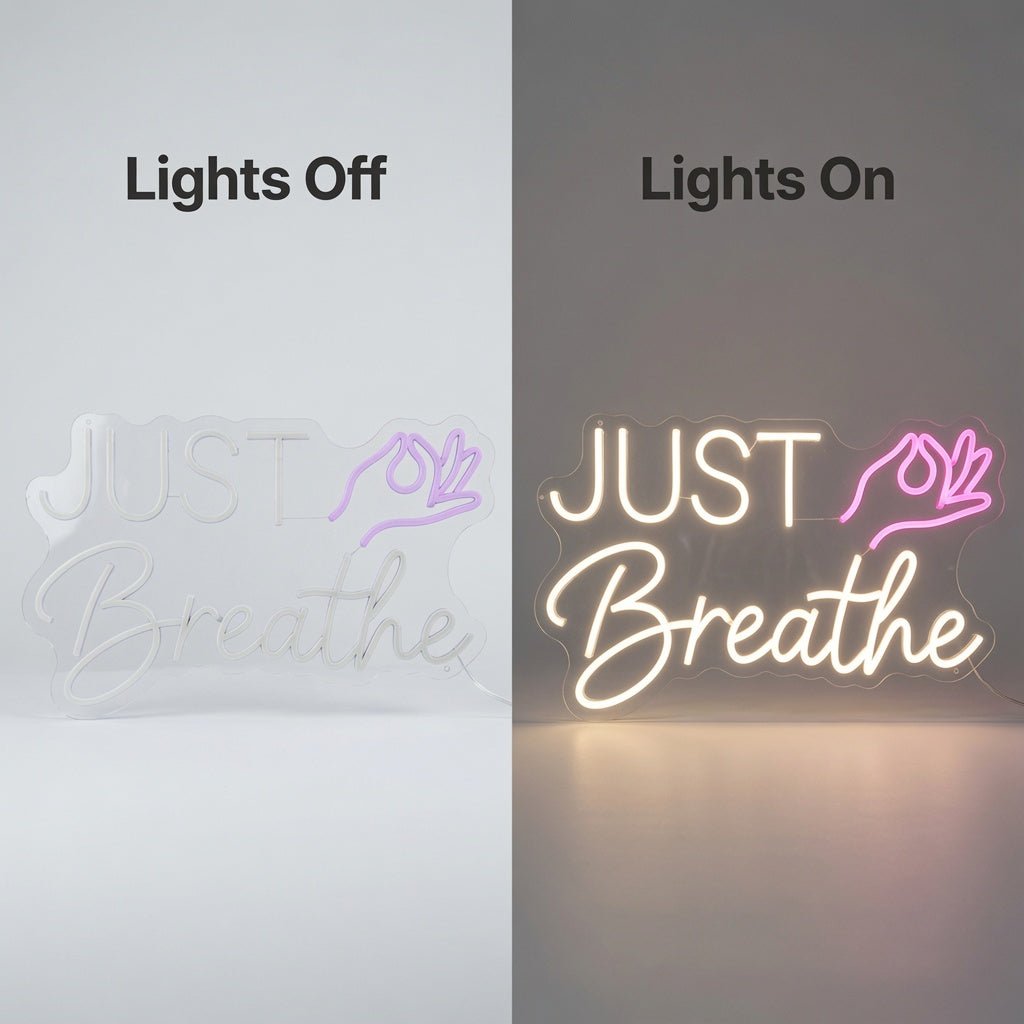 Just Breathe LED Neon Sign Wall Neon Sign - Shineneon