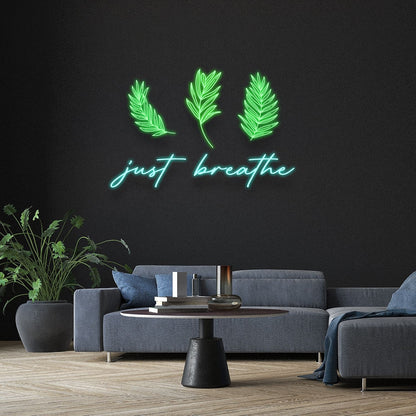 Just Breathe Led Neon Signs Wall Art | Shineneon