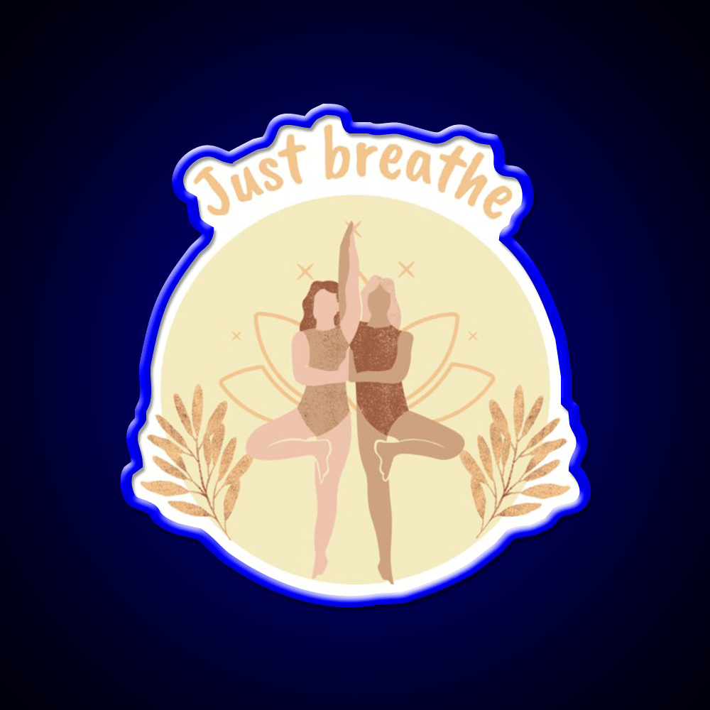 Just Breathe Yoga Led Neon Sign For Wellness Space Rgb Color - Shineneon