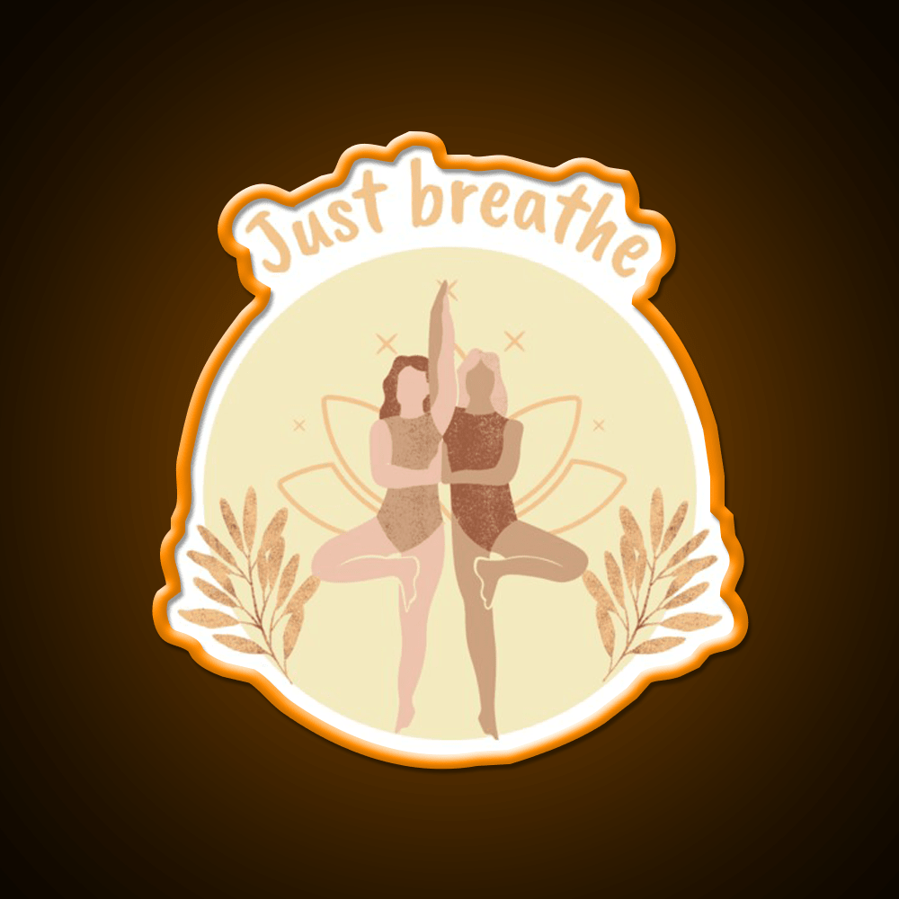 Just Breathe Yoga Led Neon Sign For Wellness Space Rgb Color - Shineneon