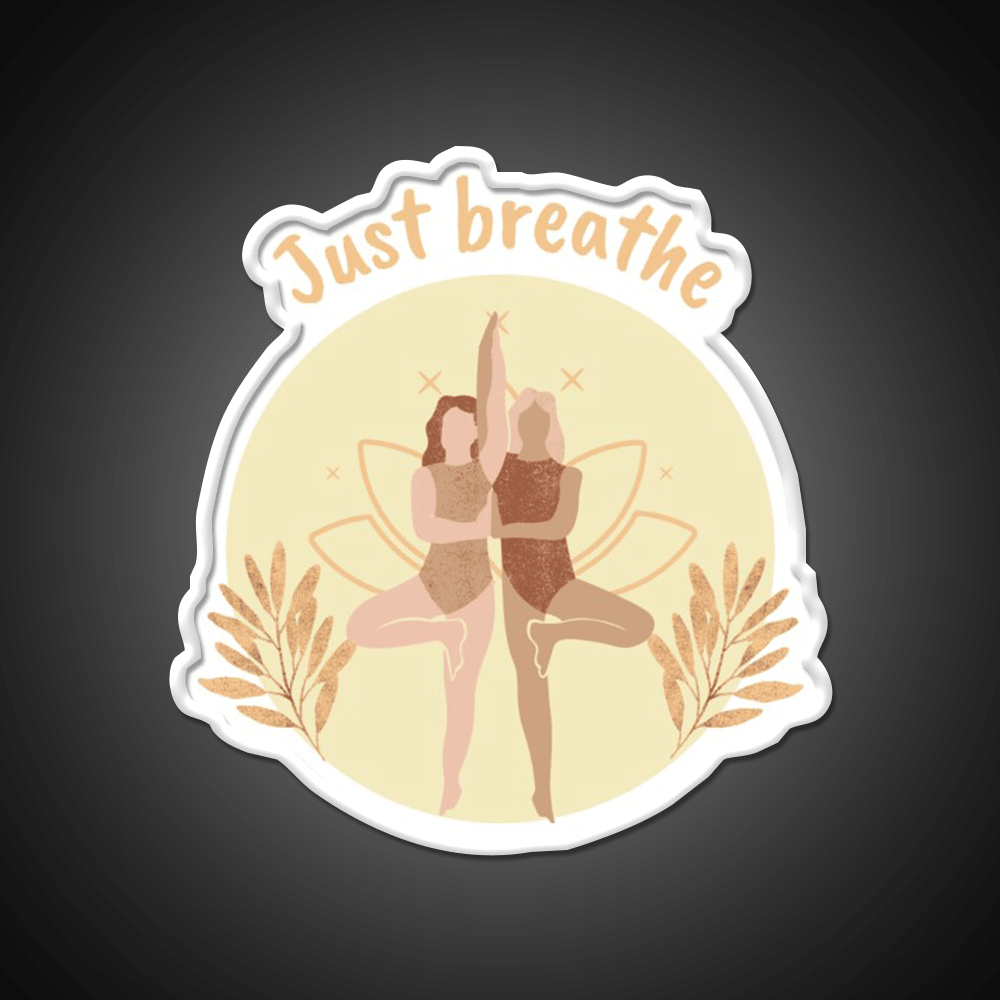 Just Breathe Yoga Led Neon Sign For Wellness Space Rgb Color - Shineneon
