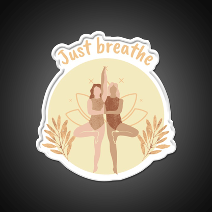 Just Breathe Yoga Led Neon Sign For Wellness Space Rgb Color - Shineneon