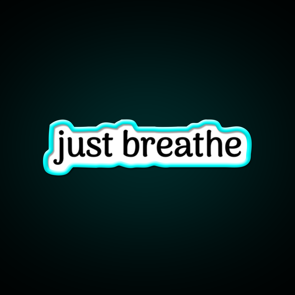 Just Breathe Yoga Quotes Yoga Led Neon Sign For Wellness Space Rgb Color