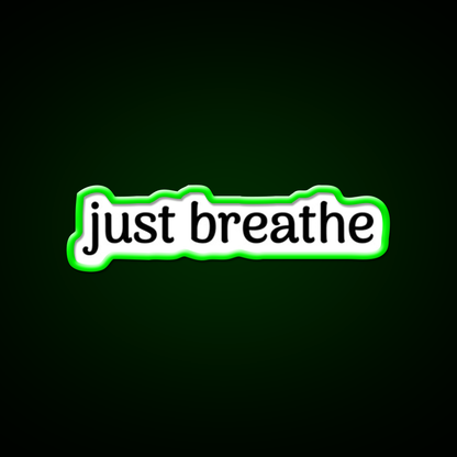 Just Breathe Yoga Quotes Yoga Led Neon Sign For Wellness Space Rgb Color