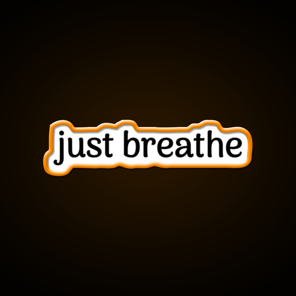 Just Breathe Yoga Quotes Yoga Led Neon Sign For Wellness Space Rgb Color