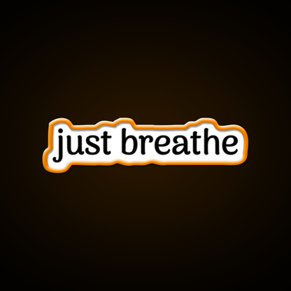 Just Breathe Yoga Quotes Yoga Led Neon Sign For Wellness Space Rgb Color