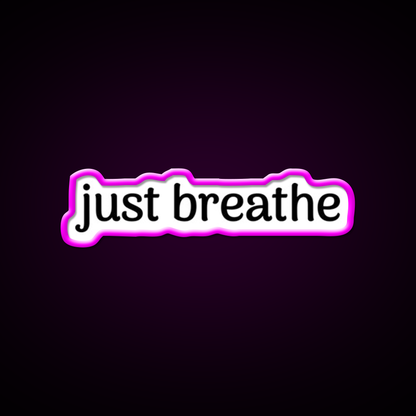 Just Breathe Yoga Quotes Yoga Led Neon Sign For Wellness Space Rgb Color